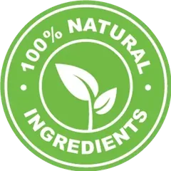 100% natural ingredients badge